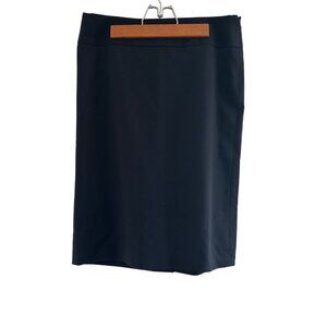 Banana Republic Black Pencil Midi Skirt Wool Lycra Size 4